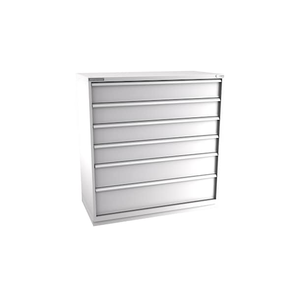 Champion Tool Storage Modular Drawer Cabinet, 6 Drawer, Light Gray, Steel, 56-1/2 in W x 28-1/2 in D x 59-1/2 in H D27000601ILCFTB-LG - main